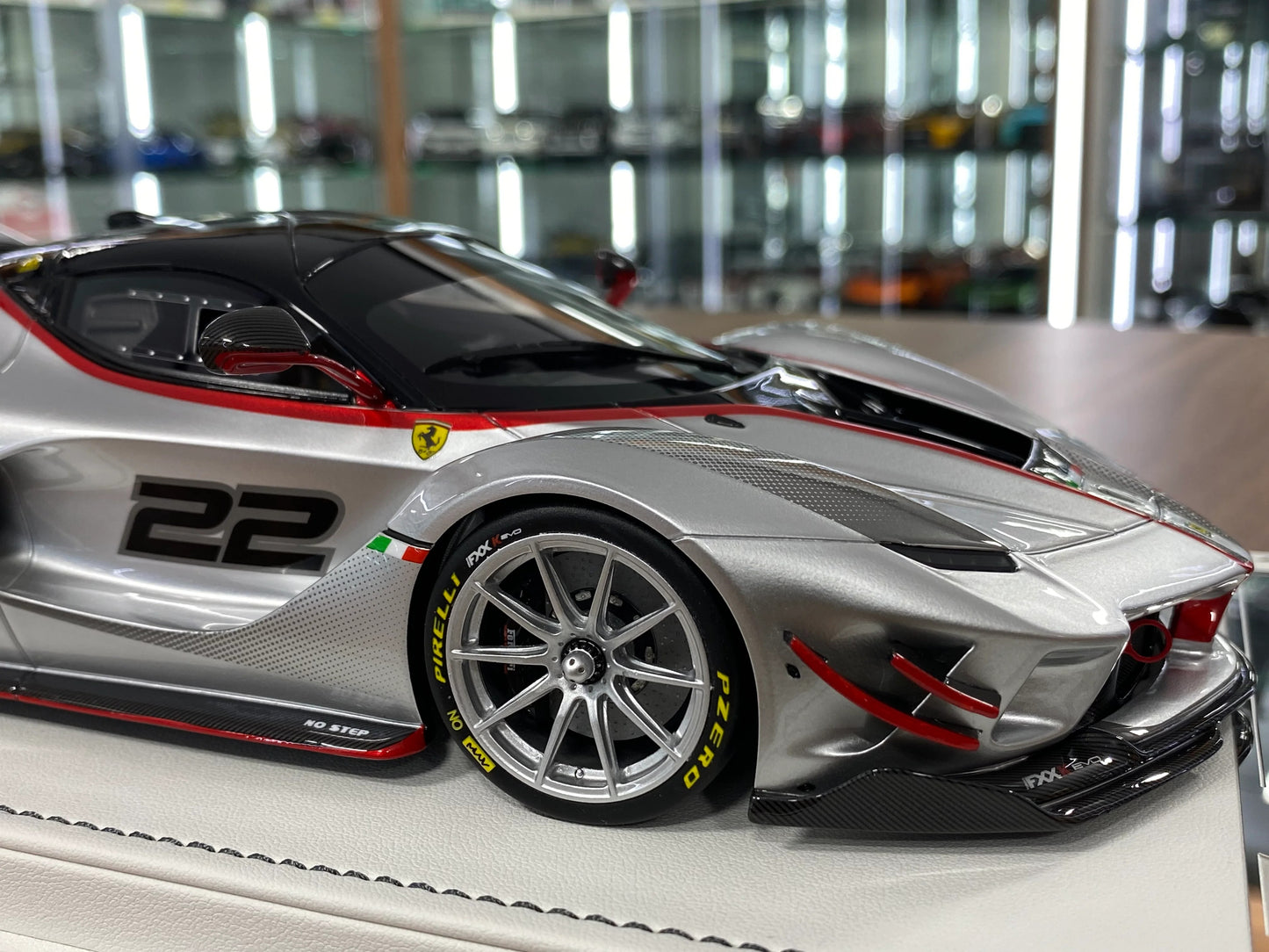 Resin Ferrari FXXK EVO No. 22 Silver By ProRaze LIMITED 30