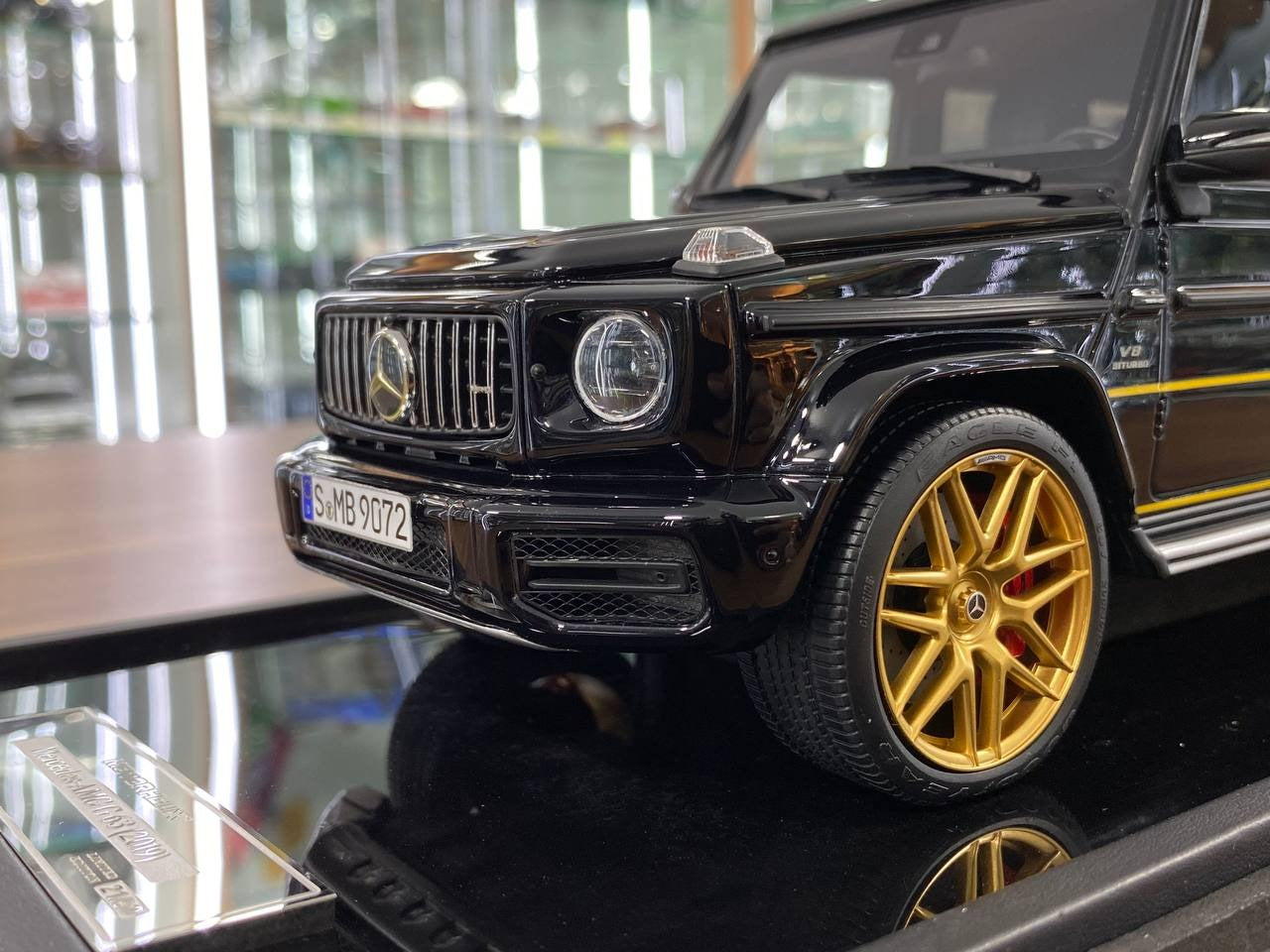1_18 Bitcoin Mercedes-Benz AMG G-63 Black Model Car by MotorHelix