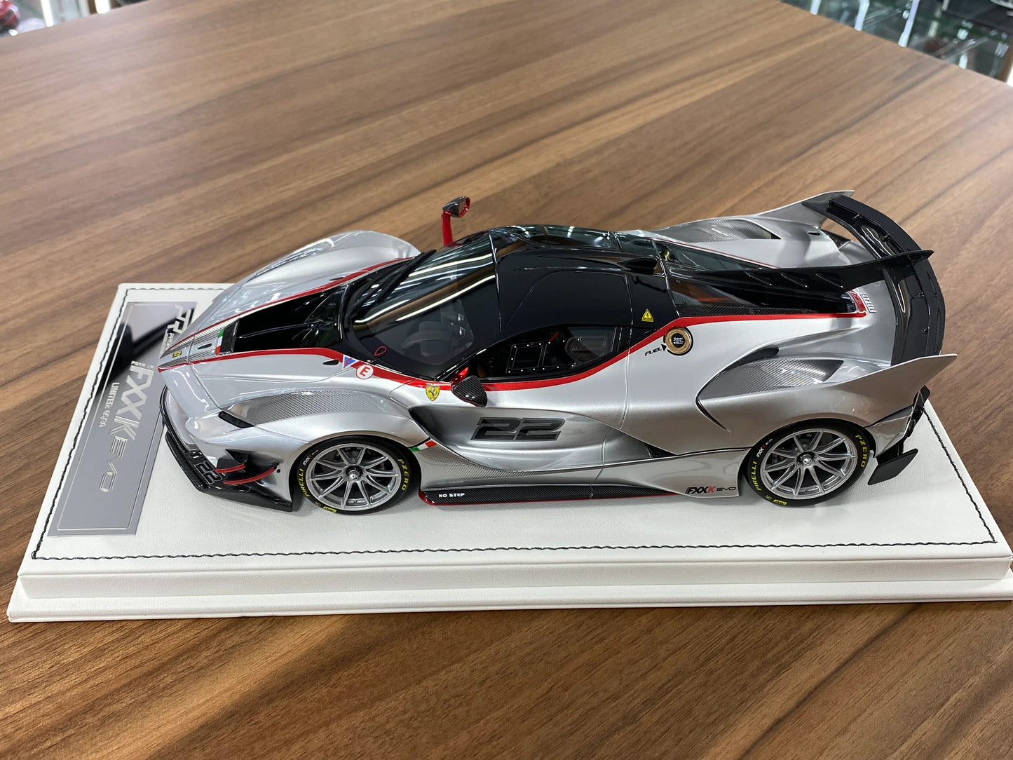 Resin Ferrari FXXK EVO No. 22 Silver By ProRaze LIMITED 30