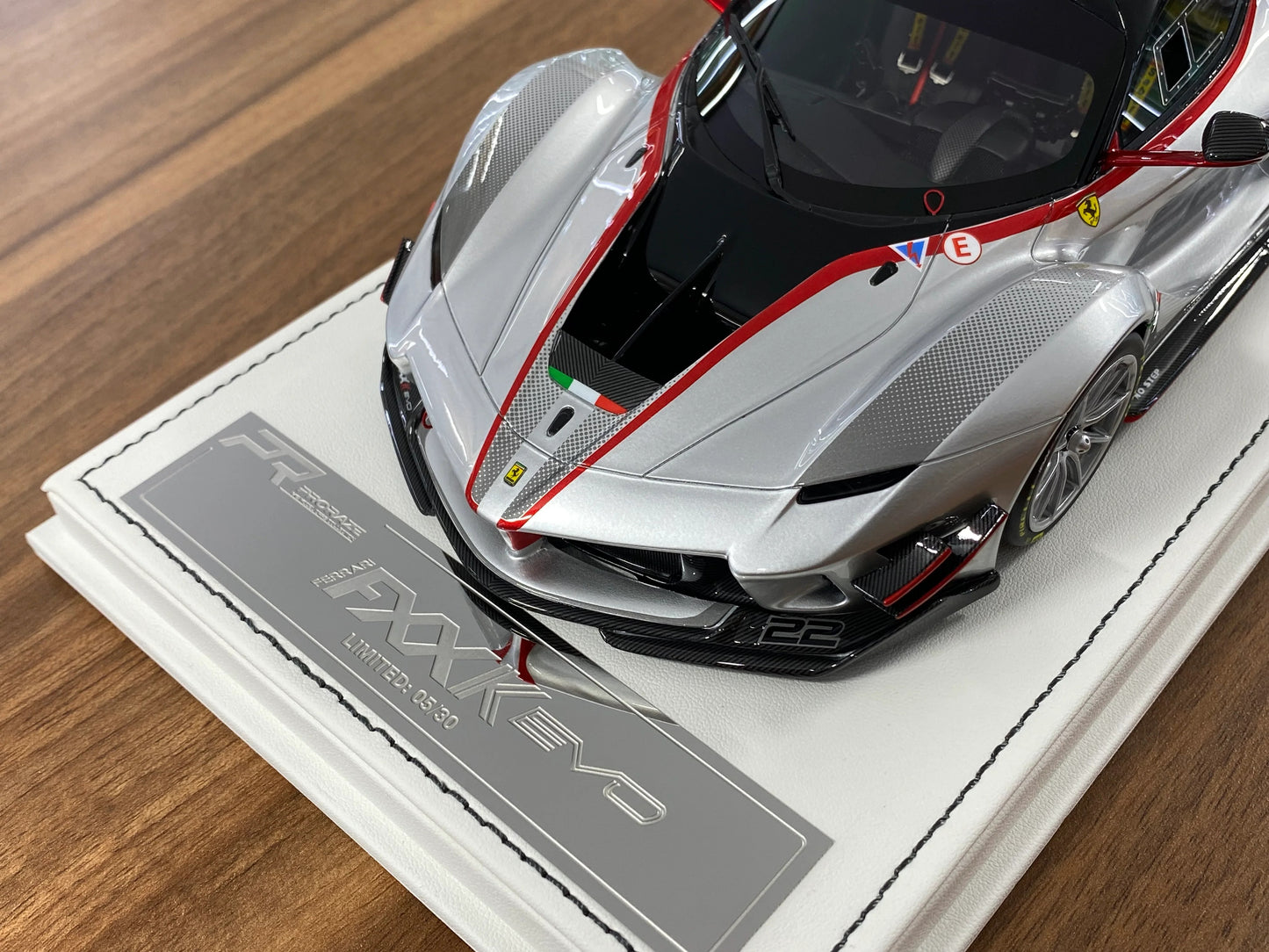 Resin Ferrari FXXK EVO No. 22 Silver By ProRaze LIMITED 30