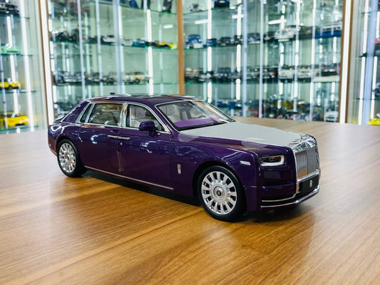 Kengfai Rolls Royce Phantom VIII - 1_18 Diecast, Full Opening, Purple