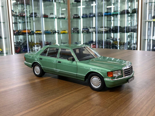 1_18 Diecast – Norev Mercedes-Benz 560 SEL (W126) 1991 – Light Green M