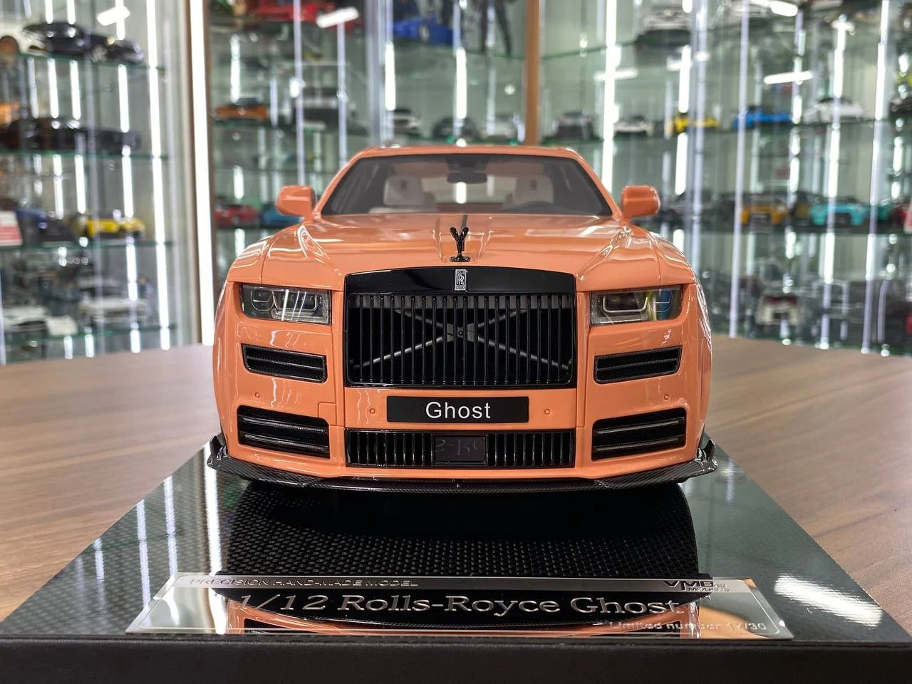1_12 VMB Rolls Royce Ghost Coral Red Resin Model _ Luxury Collectible