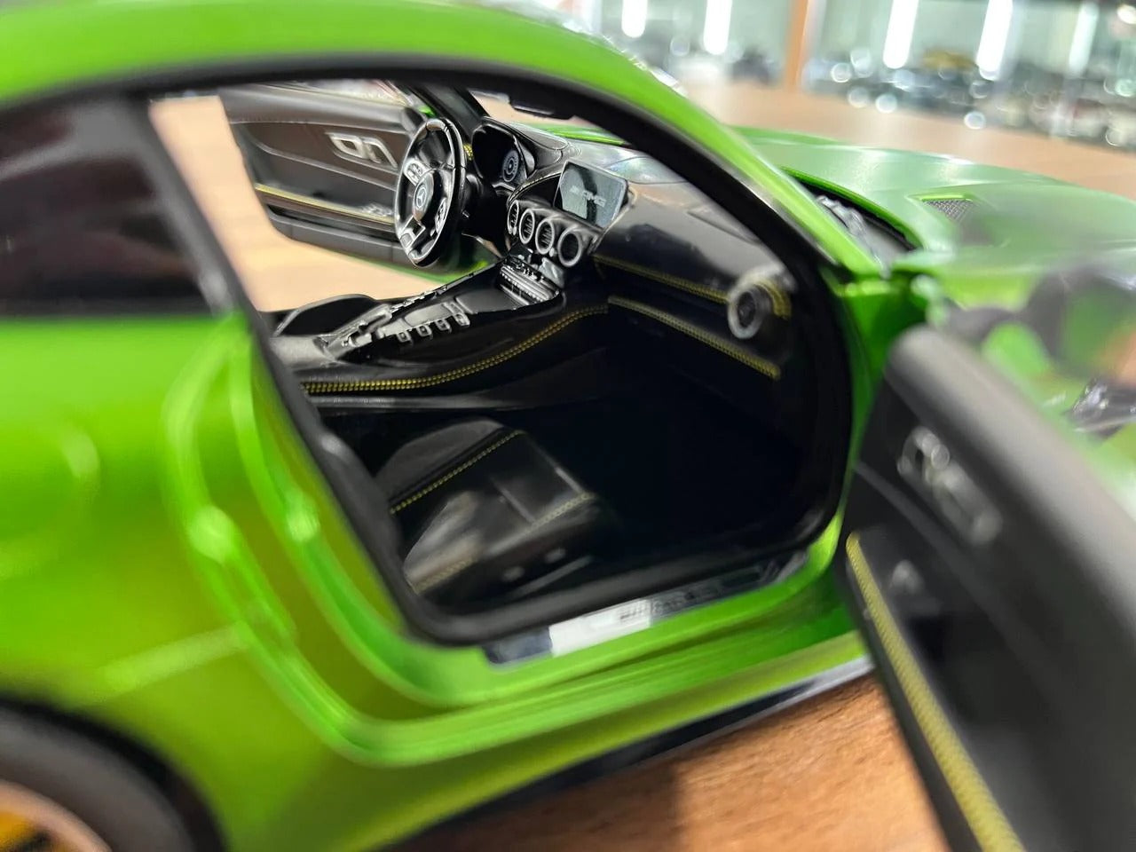 1_18 Diecast Mercedes-Benz AMG GT Black Series _ Norev _ Green Hell Magno _ Full Opening