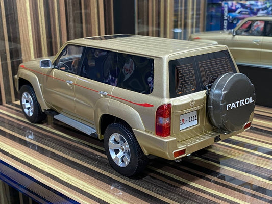 1_18 Diecast Nissan Patrol Safari Y61 custom Beige IVY Models Scale Mo