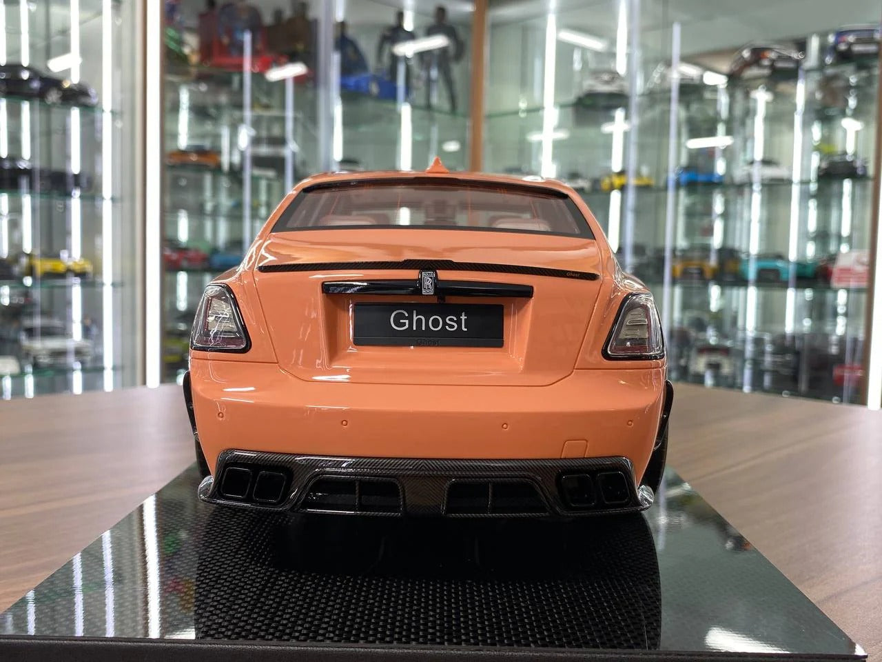 1_12 VMB Rolls Royce Ghost Coral Red Resin Model _ Luxury Collectible