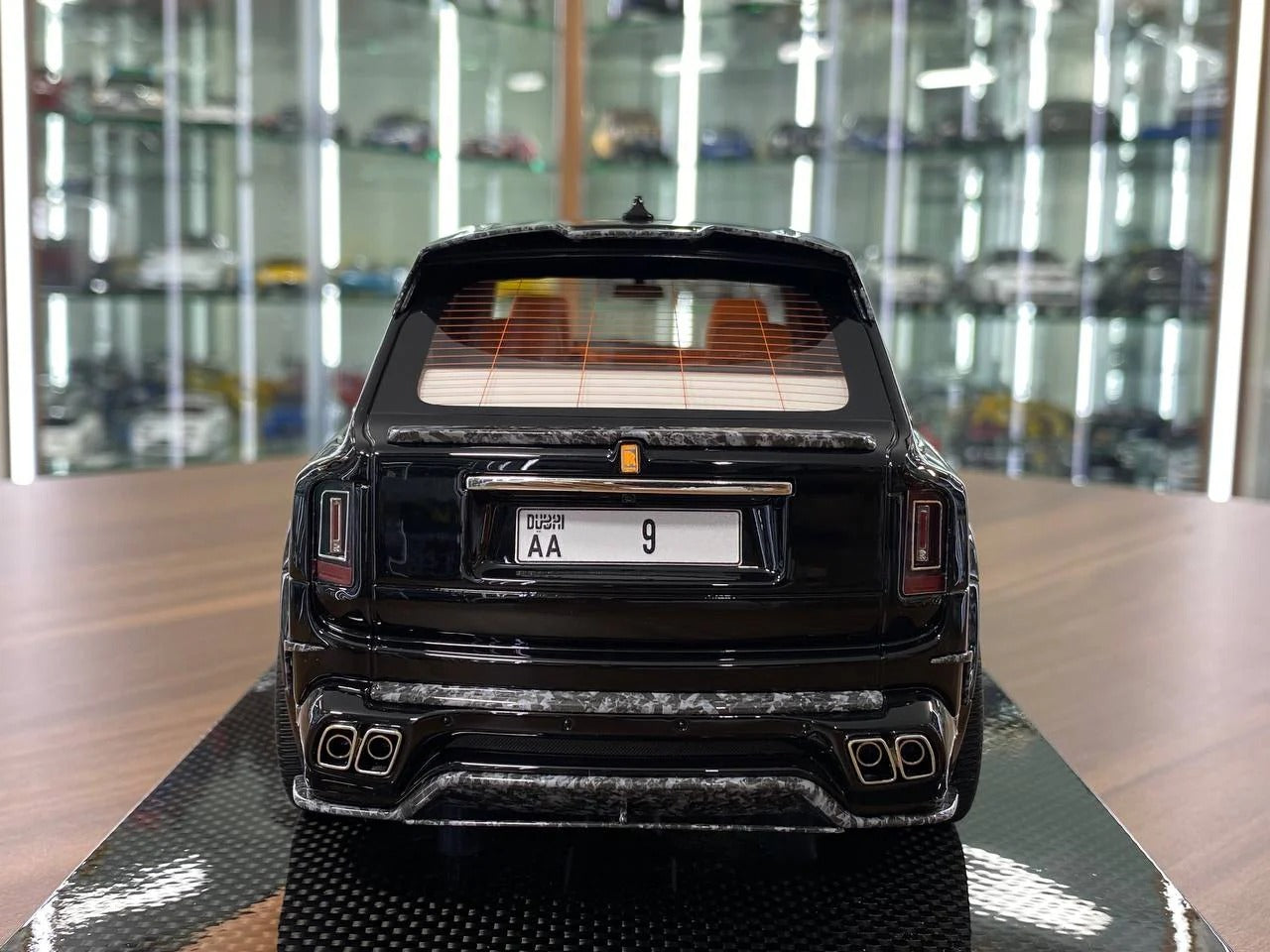 1_8 Resin Model - Custom Works Rolls Royce Cullinan Mansory Black