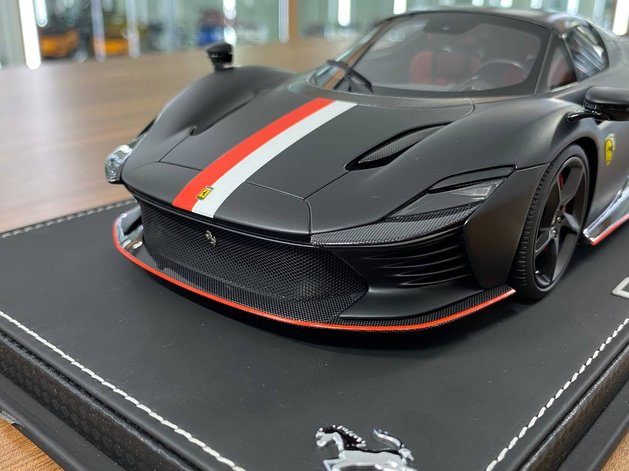 1_18 BBR Models Ferrari Daytona SP3 Hard Top -Charles Leclerc Edition