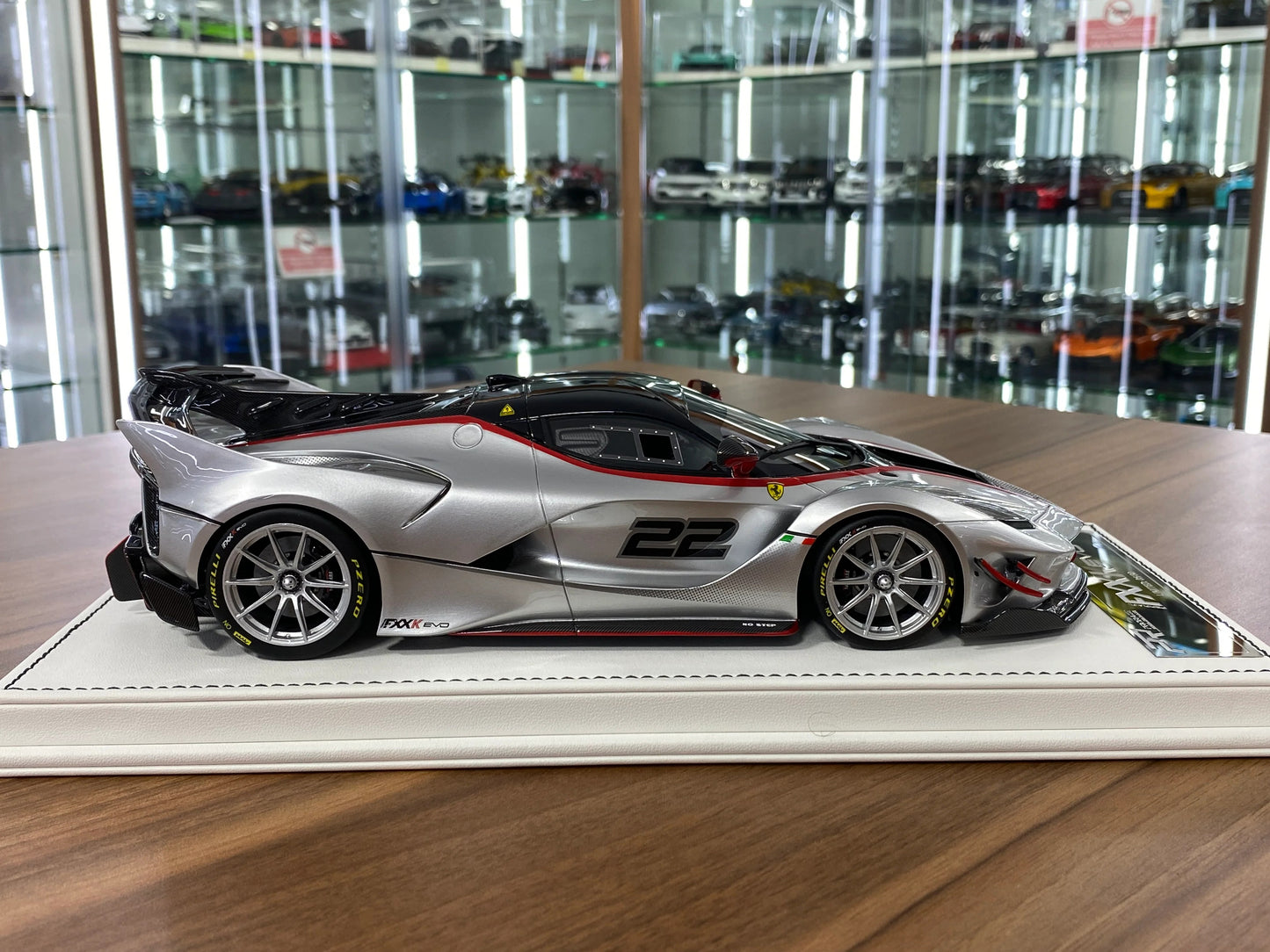 Resin Ferrari FXXK EVO No. 22 Silver By ProRaze LIMITED 30