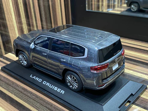 Diecast Miniature Toyota Land Cruiser 300 Grey Model Car
