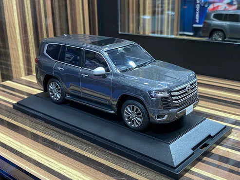 Diecast Miniature Toyota Land Cruiser 300 Grey Model Car