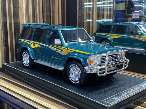 Diecast Nissan Patrol Super Safari Y60 Green IVY Models Scale Model Car