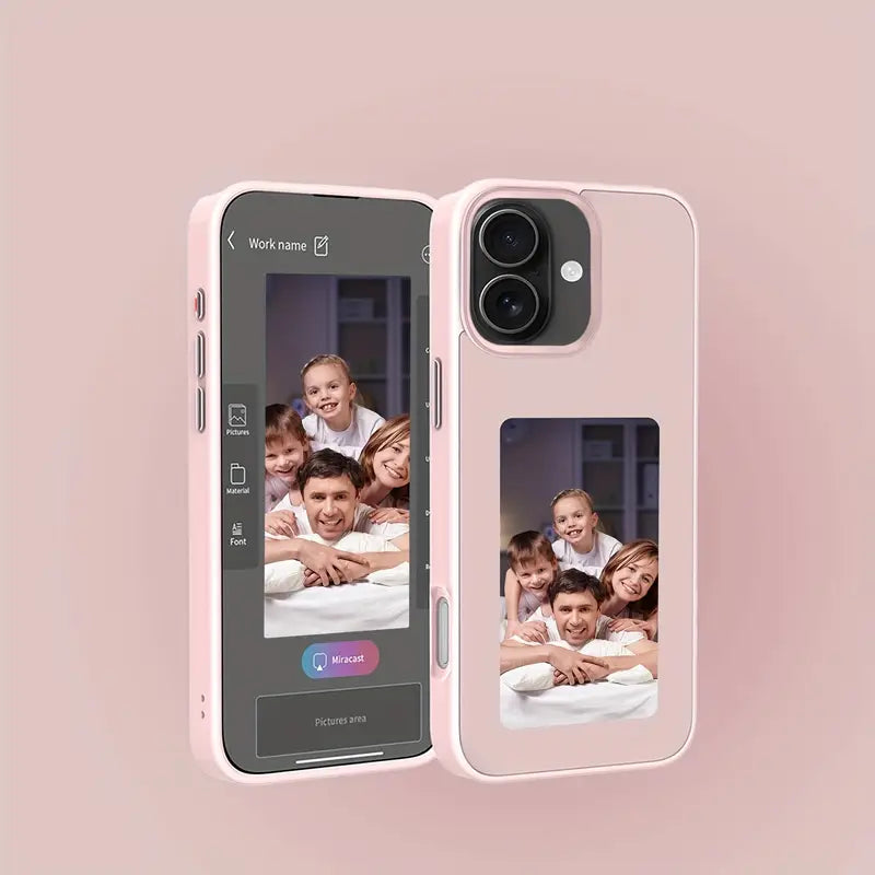 غلاف هاتف ذكي جديد بشاشة حبر NFC لـ iPhone 16،